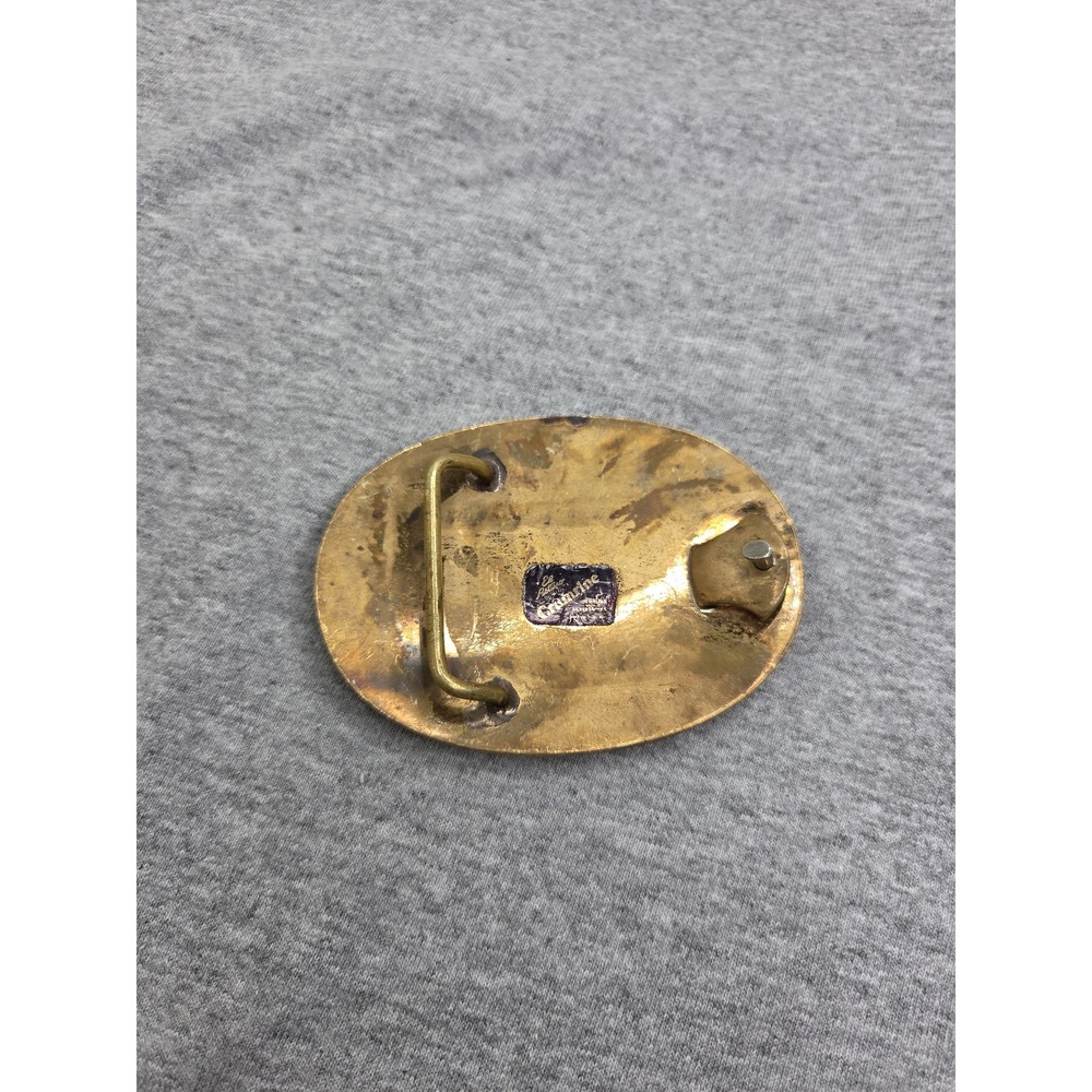 Vintage Crumrine El Arturo Bronze Floral Scroll Western Buckle - Picture 6 of 11